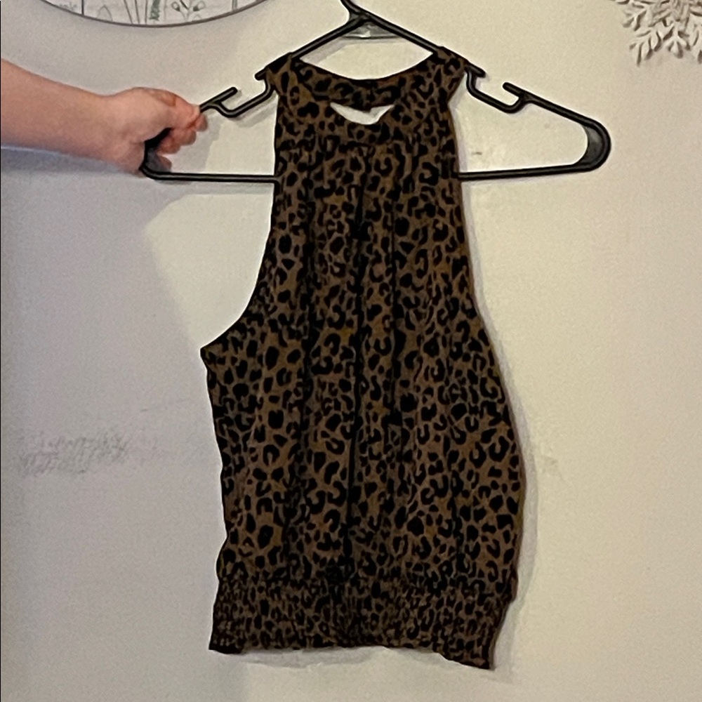 Sienna Sky Brown Leopard Tank Top